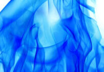 blue fire flames on white background